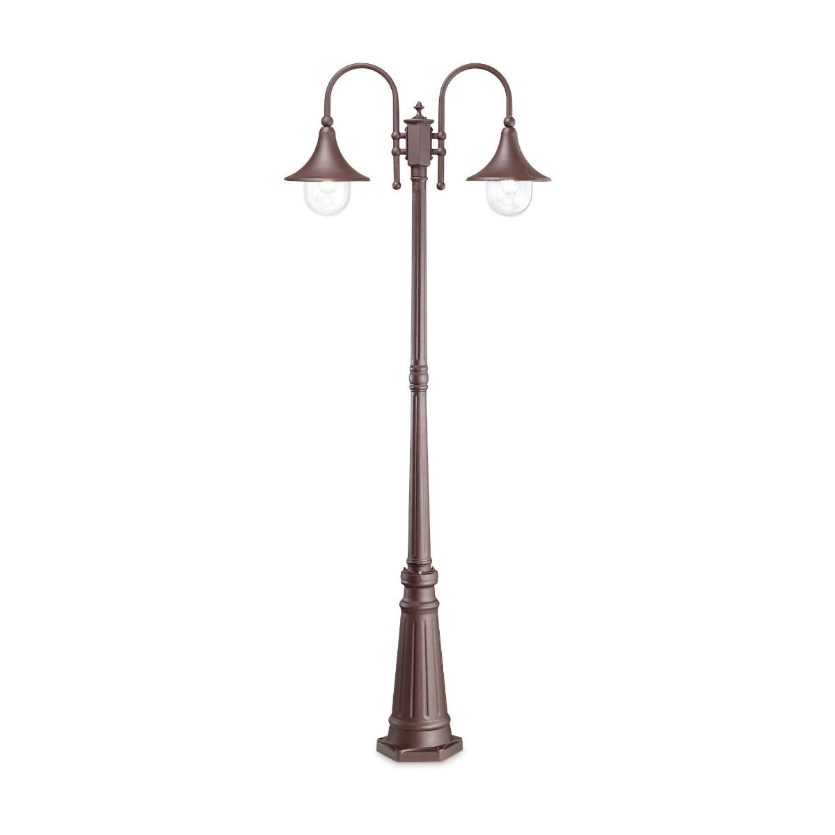 Ideal Lux 246840 TOP Twin Outdoor Lamp Post Coffee Frame