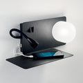 Ideal Lux Book 174808 LED Twin Wall Light Black