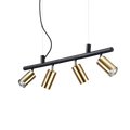 Ideal Lux Dynamite Spotlight Bar 4 Light Satin Brass IDE/244624