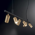 Ideal Lux Dynamite Spotlight Bar 6 Light Satin Brass IDE/244648