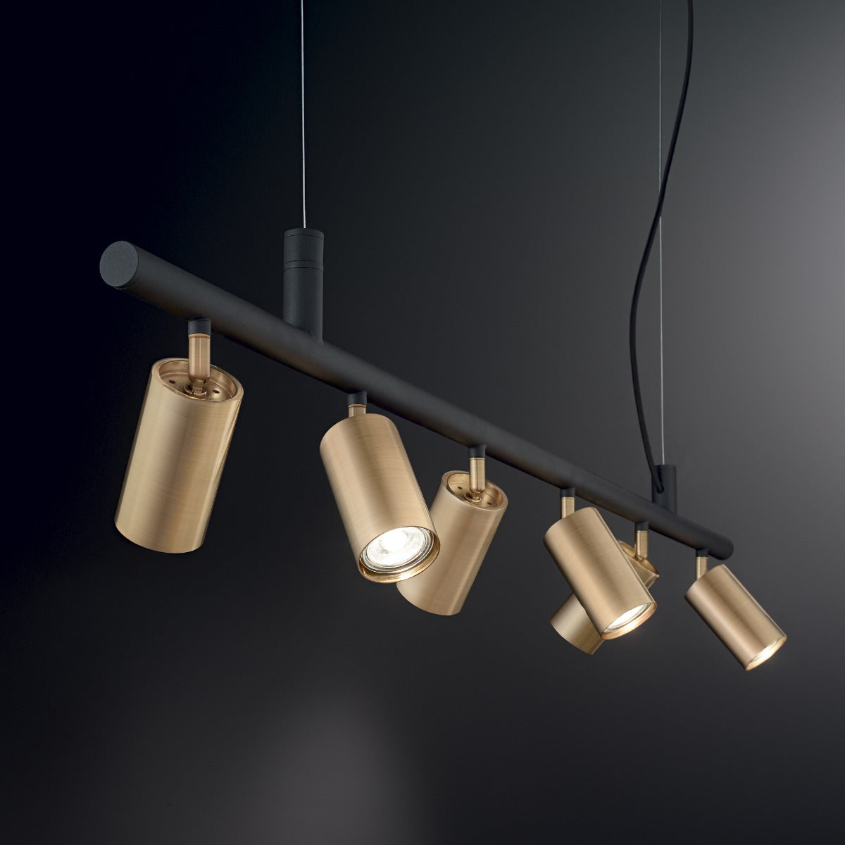 Ideal Lux Dynamite Spotlight Bar 6 Light Satin Brass IDE/244648