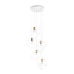 Ideal Lux Ice sp5 5 Light Cluster Pendant Fitting Matt White 237671