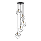 Ideal Lux Ice sp5 5 Light Cluster Pendant Fitting Varnished Black 237664