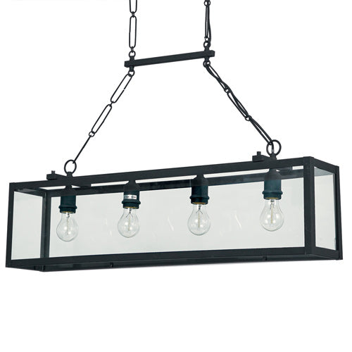 Ideal Lux Igor 4lt Hanging Ceiling Light Black SP4 092942
