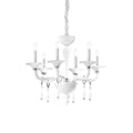 Ideal Lux Miramare 068183 White Glass 6 Light Chandelier 
