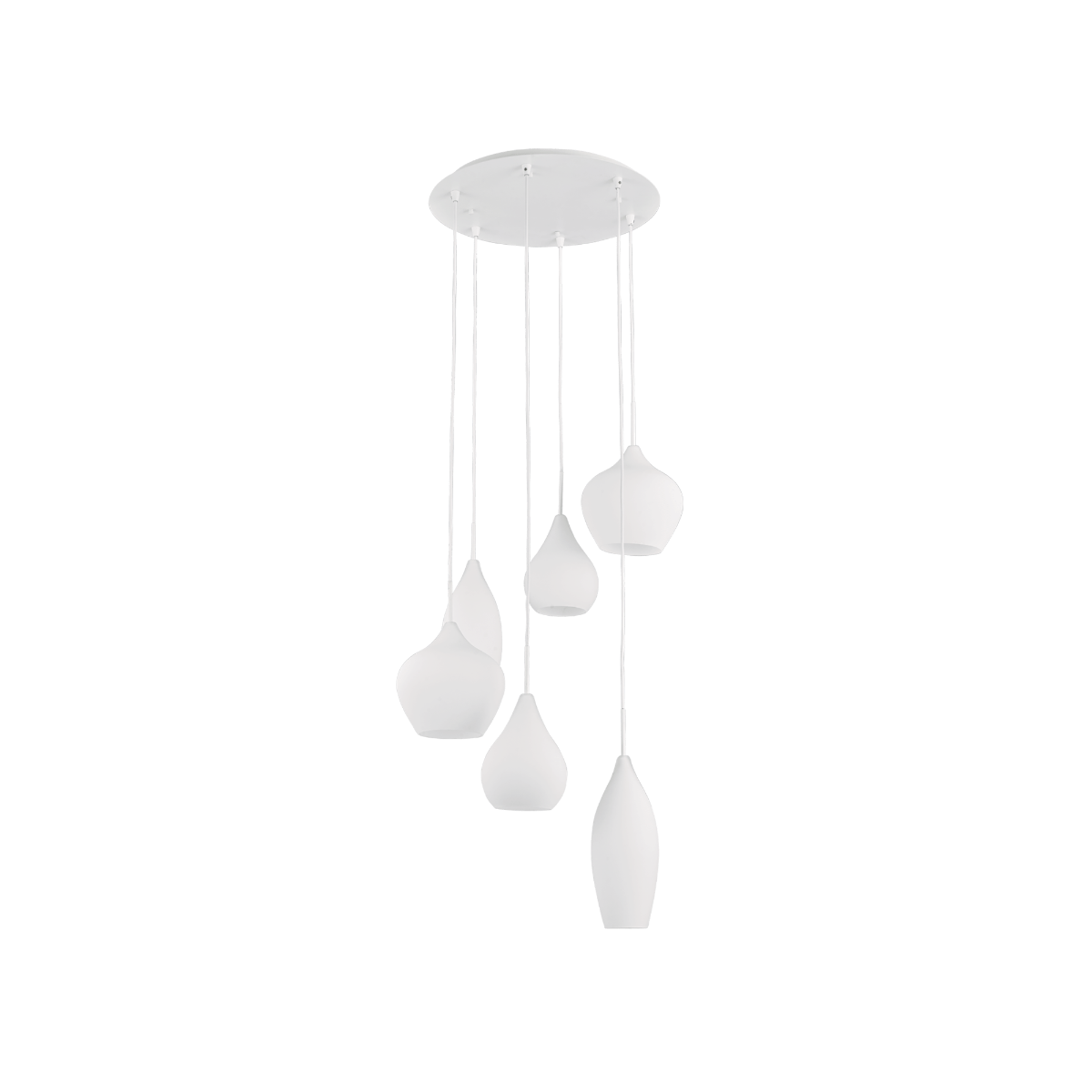 Ideal Lux Soft Chandelier 6 Light White IDE/087818