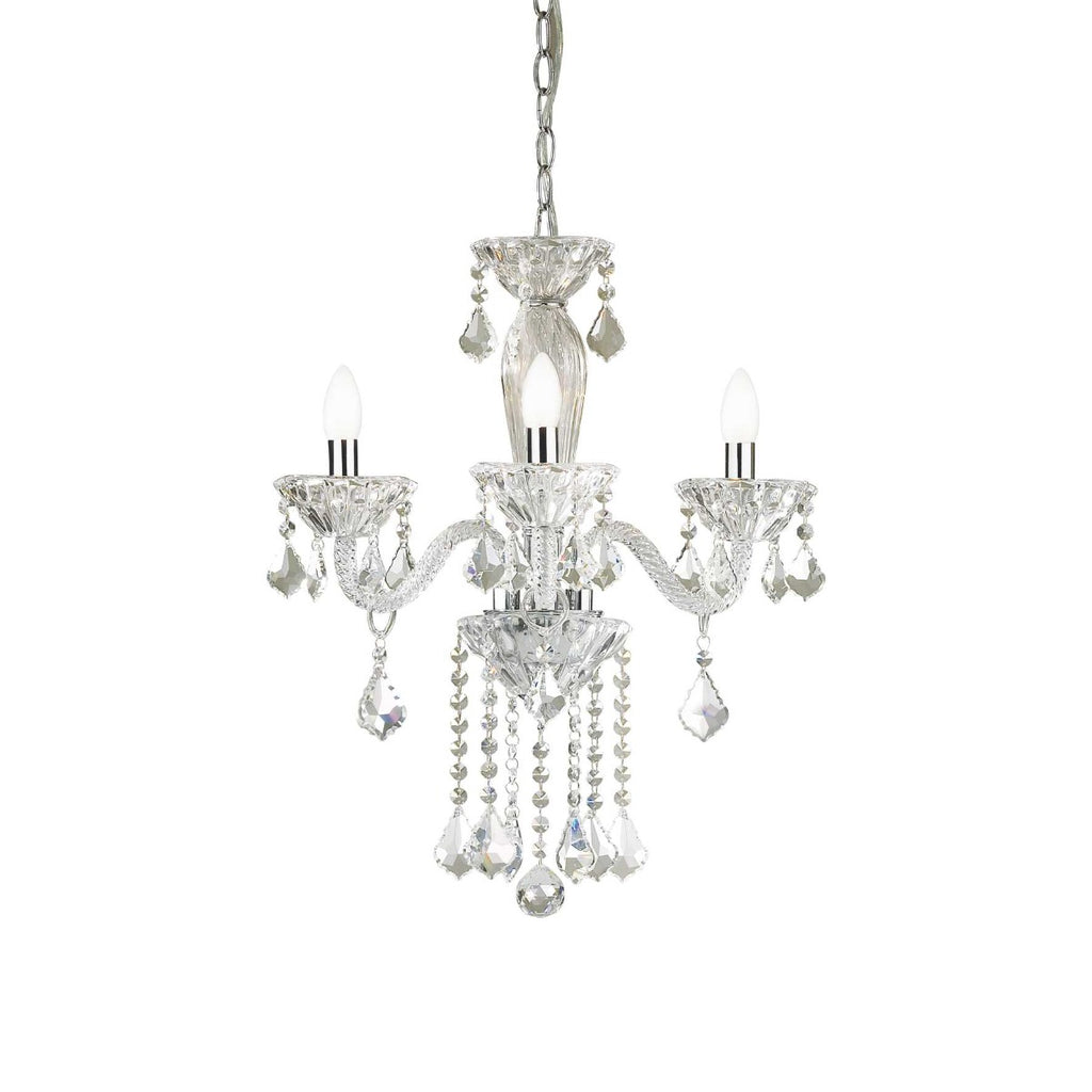 Ideal Lux Tiepolo Glass Frame 3 Light Chandelier SP3 034706