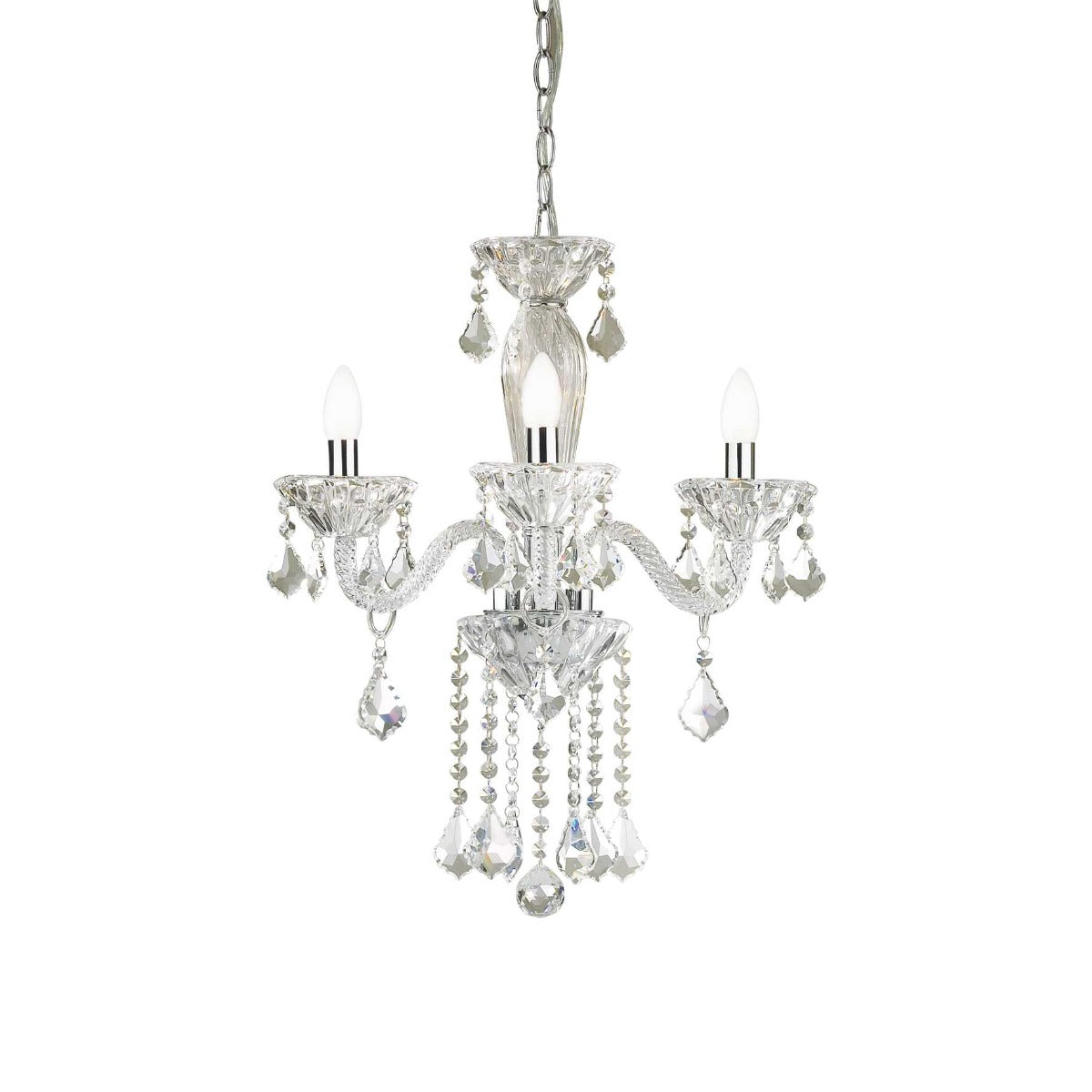 Ideal Lux Tiepolo Glass Frame 3 Light Chandelier SP3 034706