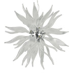 Ideal Lux White Leaves Hanging Ceiling Light SP12 112268