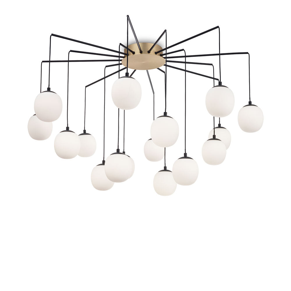 Ideal Lux Rhapsody Chandelier 16 Light Black IDE/236964