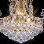 Diyas Pearl 12 Light Ceiling Light in French Gold with Crystal