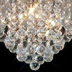 Diyas Atla 4 Light Flush Ceiling Light in Polished Chrome with Acrylic Trim and Crystal