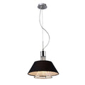 Diyas Davina Small Pendant Light with Asfour Crystal and Black Shade