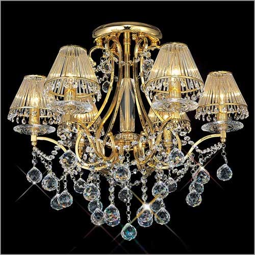 Diyas Bianco 6 Light Crystal Chandelier in Polished Chrome