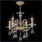 Diyas Zinta 4 Light Pendant Light in Polished Chrome with Crystal