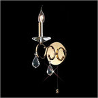 Diyas Torino Switched 1 Light Wall Light in Polished Chrome with Crystal