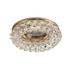 Diyas Crystal Round Recessed Downlight Rim in French Gold