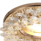 Diyas Crystal Round Recessed Downlight Rim in French Gold