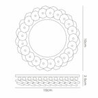 Diyas Crystal Round Recessed Downlight Rim in French Gold