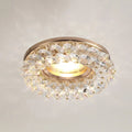 Diyas Crystal Round Recessed Downlight Rim in French Gold