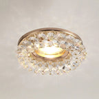 Diyas Crystal Round Recessed Downlight Rim in French Gold