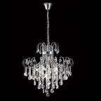 Diyas Rosina 7 Light Pendant Light in Polished Chrome with Crystal