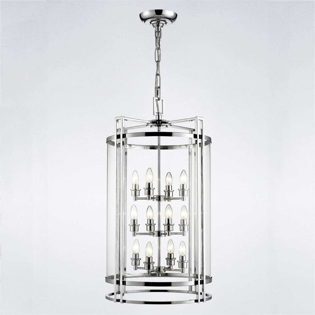 Diyas Eaton 12 Light Ceiling Lantern in Polished Chrome