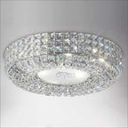 Diyas Enya 6 Light Flush Ceiling Light in Polished Chrome with Crystal