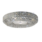 Diyas Enya 9 Light Flush Ceiling Light in Polished Chrome with Crystal