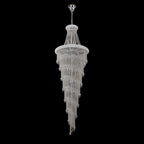 Diyas Alexandra 63 Light 7 Layer Spiral Pendant Light in Polished Chrome with Crystal