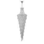 Diyas Alexandra 63 Light 7 Layer Spiral Pendant Light in Polished Chrome with Crystal