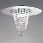 Diyas Oberon 5 Light Ceiling Light in Polished Chrome with Mirror and Crystal