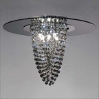 Diyas Oberon 5 Light Ceiling Light in Polished Chrome with Mirror and Crystal