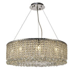 Diyas Empire 9 Light Pendant Light in Polished Chrome with Crystal