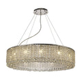 Diyas Empire 12 Light Pendant Light in Polished Chrome with Crystal