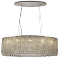 Diyas Empire 10 Light Pendant Light in Polished Chrome with Crystal