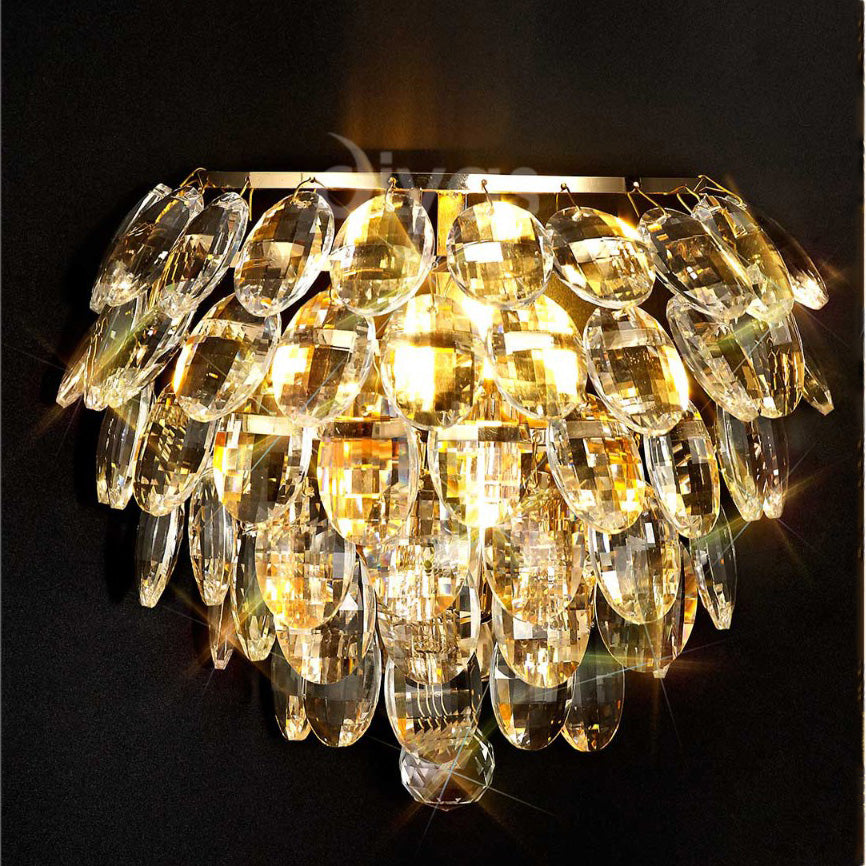 Diyas Coniston Single Wall Light in Gold with Crystal