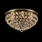 Diyas Coniston 6 Light Flush Ceiling Light in Antique Brass