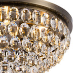 Diyas Coniston 6 Light Flush Ceiling Light in Antique Brass