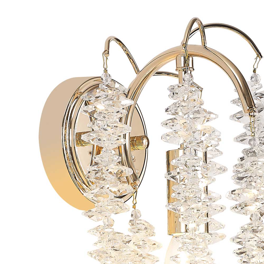 Diyas Wisteria Switched Wall Light in French Gold