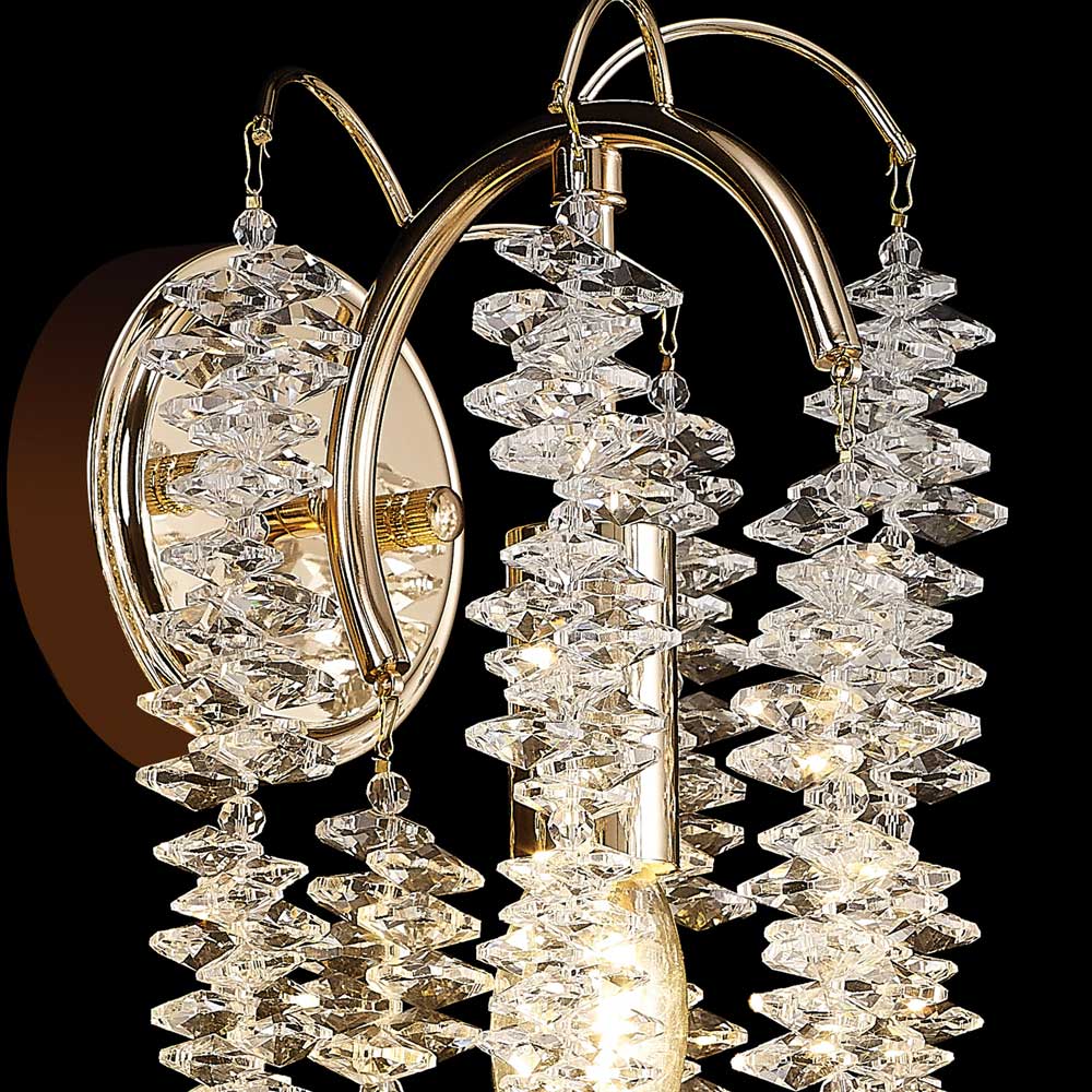 Diyas Wisteria Switched Wall Light in French Gold