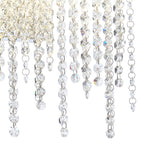 Diyas Bano Medium Wall Light in Polished Chrome with Crystal