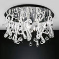 Diyas Class 20 Light Round Flush Ceiling Light in Polished Chrome with Crystal