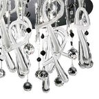 Diyas Class 20 Light Round Flush Ceiling Light in Polished Chrome with Crystal