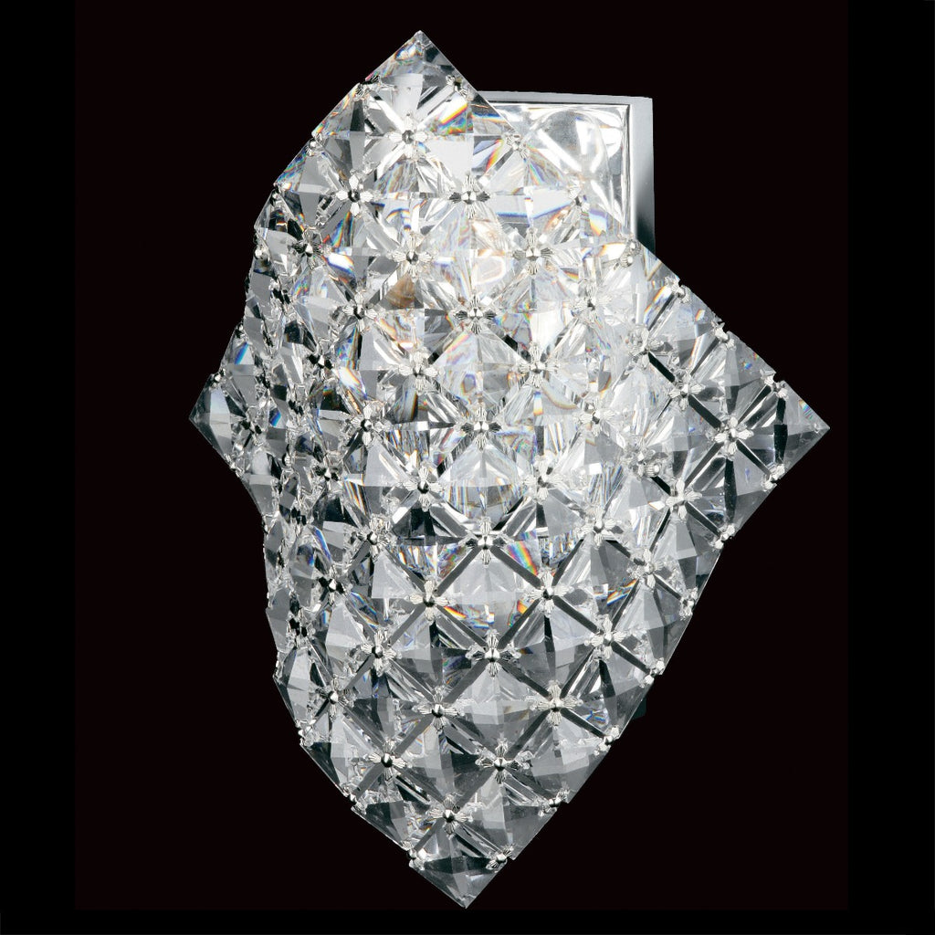 Impex Diamond Wall Light in Chrome with Crystal