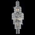 Impex New York 6 Light Crystal Chandelier in Polished Chrome