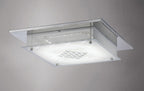 Diyas Ines Flush Ceiling Light in Polished Chrome with Crystal