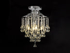 Diyas Inina 4 Light Ceiling Light in Polished Chrome with Crystal