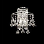 Diyas Inina 2 Light Switched Wall Light in Polished Chrome with Crystal