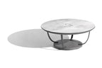 Jet Stream 500lm Solar Low Table 90 cm - Space Grey Aluminium with White Wash Concrete HPL Top, Granite Base